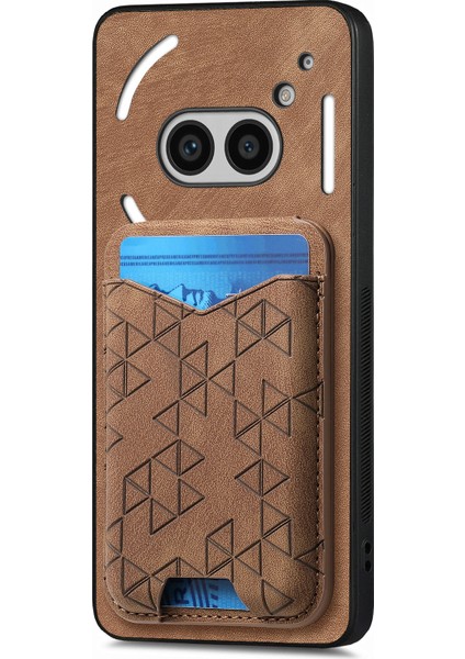 Nothing Phone (2A) Kart Tutucu Çubuğu Deri Arka Kapak (Yurt Dışından)