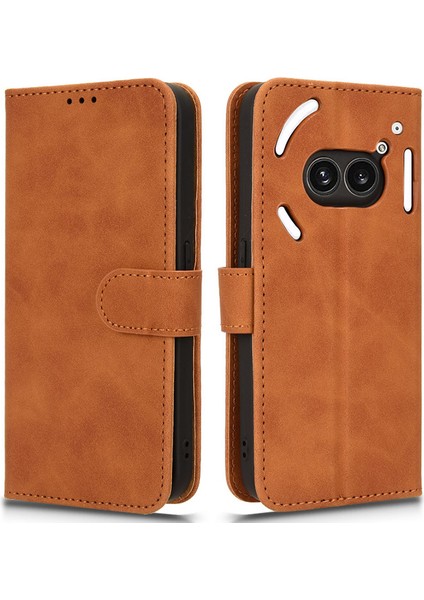 Nothing Phone (2A) Plus / Phone (2A) Cüzdan Kılıfı Skin-Touch Katlanır Stand Deri Telefon Kapağı (Yurt Dışından)