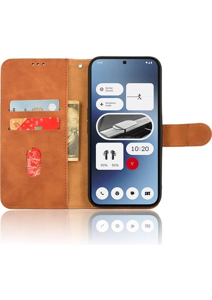 Nothing Phone (2A) Plus / Phone (2A) Cüzdan Kılıfı Skin-Touch Katlanır Stand Deri Telefon Kapağı (Yurt Dışından)