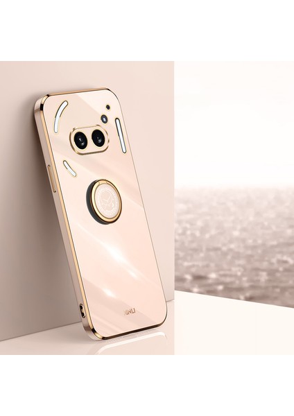 Nothing Phone (2A) Elektro Kaplama Halkası Kickstand Yumuşak Tpu Telefon Kılıfı (Yurt Dışından)