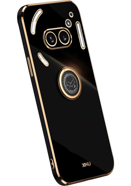 Nothing Phone (2A) Elektro Kaplama Halkası Kickstand Yumuşak Tpu Telefon Kılıfı (Yurt Dışından)