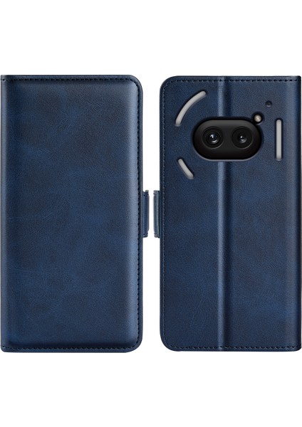 Nothing Phone (2A) Plus / Phone (2A) Çift Manyetik Tokalı Deri Ayarlanabilir Stand Telefon Kapağı (Yurt Dışından)