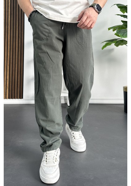 Erkek Baggy Kalıp Pantolon Yeşil Edw130