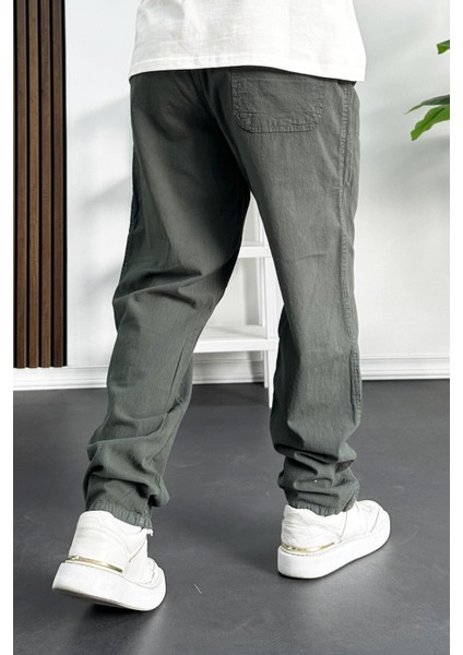 Erkek Baggy Kalıp Pantolon Yeşil Edw130 modelleri