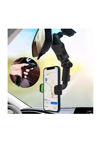 Araba Dikiz Aynası Evrensel Klip Cep Telefonu Braketi Araba Çok Fonksiyonlu Ar Navigasyon Braketi Masaüstü Döner Telefon Tutucu (Yurt Dışından) fiyatları
