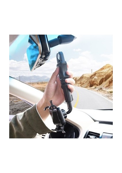 Araba Dikiz Aynası Evrensel Klip Cep Telefonu Braketi Araba Çok Fonksiyonlu Ar Navigasyon Braketi Masaüstü Döner Telefon Tutucu (Yurt Dışından) indirimleri