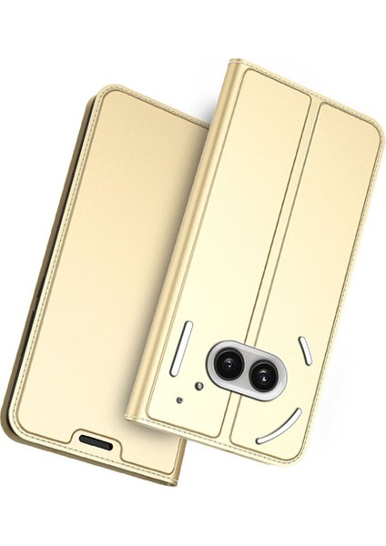 Nothing Phone (2A) Plus / Phone (2A) Deri Kapaklı Standlı Telefon Kılıfı (Yurt Dışından)