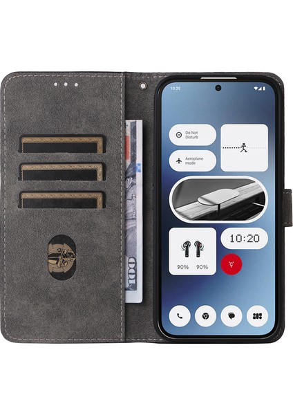 Nothing Phone (2A) Plus / Phone (2A) Deri Rfıd Engelleme Cüzdan Askılı Telefon Kılıfı (Yurt Dışından)