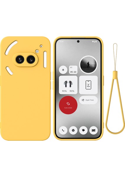 Nothing Phone (2A) Yumuşak Astarlı El Askılı Sıvı Silikon Telefon Kılıfı (Yurt Dışından)