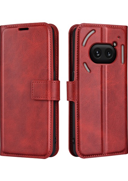Nothing Phone (2A) Plus / Phone (2A) Pu Deri+Tpu Telefon Kabuğu Dana Dokulu Cüzdan Standı Kapağı (Yurt Dışından)