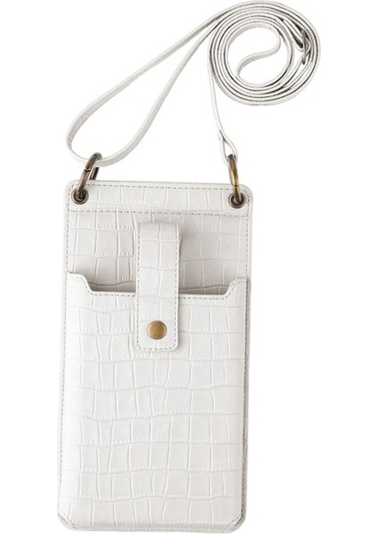 Pu Deri Cep Telefonu Çantası Çapraz Vücut Çantası Kadınlar Için Küçük Omuz Çantası Kırmızı (Yurt Dışından)