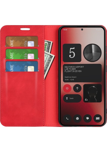 Nothing Phone (2A) Plus / Phone (2A) Skin Touch Pu Deri Standlı Telefon Koruyucu Kapak (Yurt Dışından)