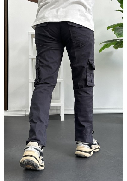 Erkek Regular Kargo Cepli Pantolon Füme EDW232