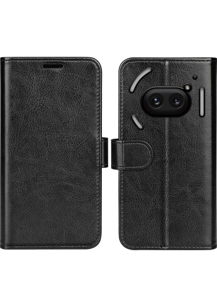 Nothing Phone (2A) Plus / Phone (2A) Crazy Horse Dokulu Pu Deri+Tpu Çevirmeli Telefon Kapağı (Yurt Dışından)