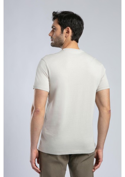 Vincent Erkek O Yaka T-Shirt Taş