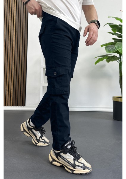 Erkek Regular Kargo Cepli Pantolon Lacivert EDW232