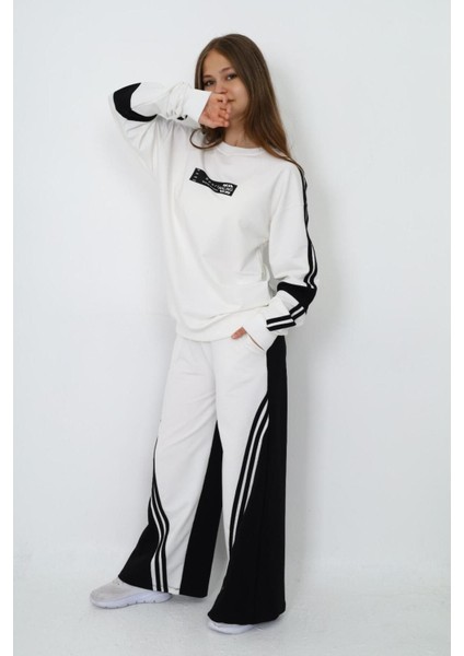 Kız Çocuk %100 Pamuk Oversize Eşofman Takımı-Rahat ve Konforlu Alt Üst Spor Giyim SETI-AÜT-0010 fırsatları