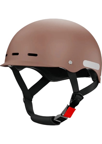 Erkekler Kadınlar Için Motosiklet Kaskı Klasik Retro Yarım Kask Ultralight Bisiklet Mtb Bisiklet Bisiklet Motosiklet Güvenlik Kaskları Renk: Kahverengi 54-61CM (Yurt Dışından)