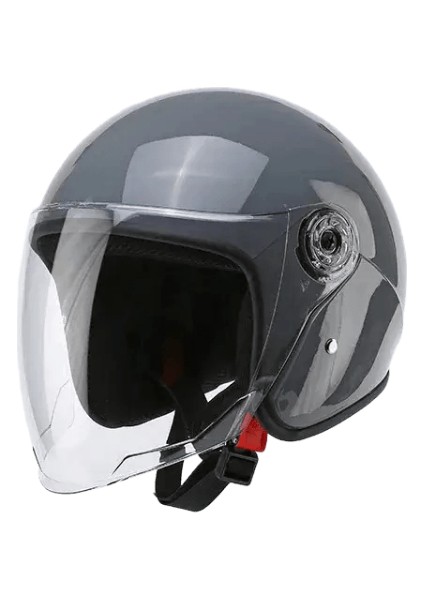 Kış Elektrikli Motosiklet 3c Kask Erkek Kadın Akü Araba Güvenlik Kapağı Evrensel Yarım Kask Abs Reçine Malzemesi Renk: Koyu Gri (Yurt Dışından)