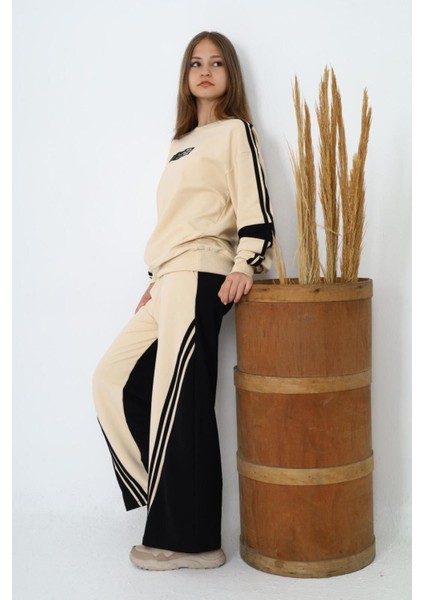 Kız Çocuk %100 Pamuk Oversize Eşofman Takımı-Rahat ve Konforlu Alt Üst Spor Giyim SETI-AÜT-0010 modelleri