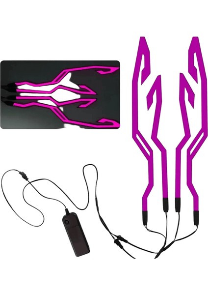 5 Renk Kask Şeridi El Sticker LED Kask Işık Şeridi Motosiklet Kask Işık Gece Sürme Aksesuarı Su Geçirmez LED Soğuk Işık Renk: Mor (Yurt Dışından)