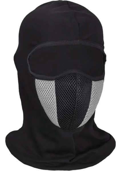 Nefes Alabilir Balaclava Motosiklet Tam Yüz Maskeleri Skullies Cap Şapka Motocross Motosiklet Kask Moto Binme Boyun Yüz Hood Moto Maske Renk:gri (Yurt Dışından)