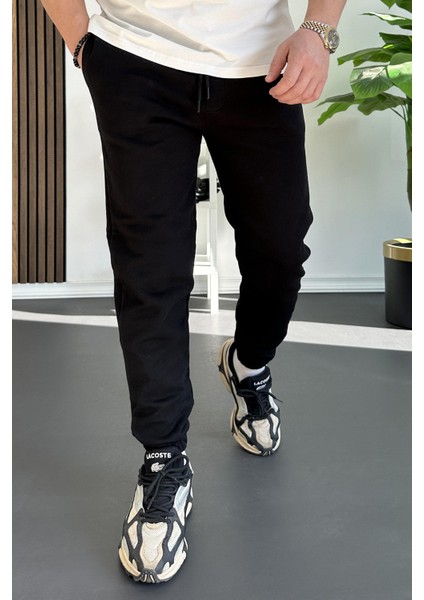 Erkek Fit Kesim Eşofman Altı Siyah EDW229