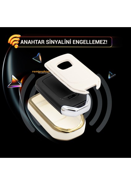 Civic Accord 3 Buton Smart Nano Anahtar Kılıfı Beyaz modelleri