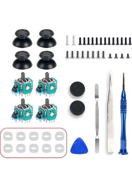 10 Kauçuk Halka ile 4 Adet Analog Joystick ve Kapaklar (Yurt Dışından)