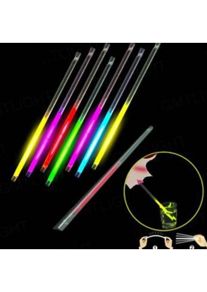 Karanlıkta Parlayan Glow Fosforlu Pipet 3 Renk 3 Adet
