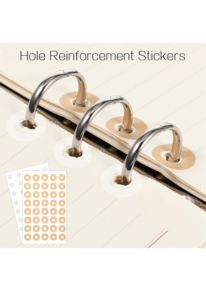 800 Adet Kağıt Delik Takviyesi 14 Inç Kraft ve Şeffaf (Yurt Dışından) modelleri