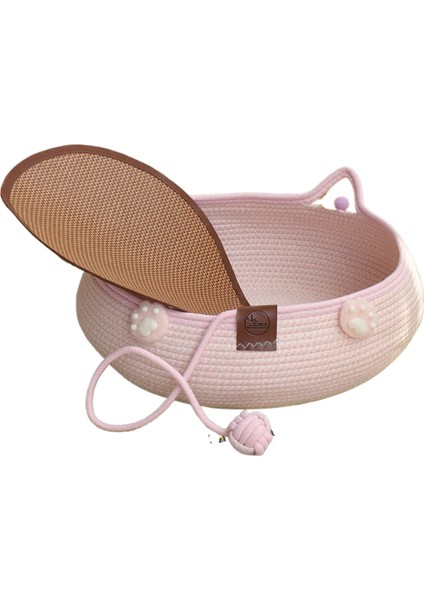 Rattan Kedi Kumu Kedi Tırmalama Tahtası Dört Mevsim Evrensel El Dokuması Yıkanabilir Çizilmeye Dalı Pamuk Ip Evcil Hayvan Kumu (Yurt Dışından)