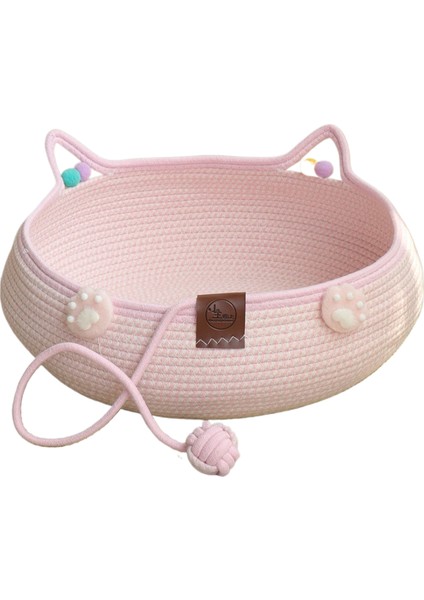 Rattan Kedi Kumu Kedi Tırmalama Tahtası Dört Mevsim Evrensel El Dokuması Yıkanabilir Çizilmeye Dalı Pamuk Ip Evcil Hayvan Kumu (Yurt Dışından)