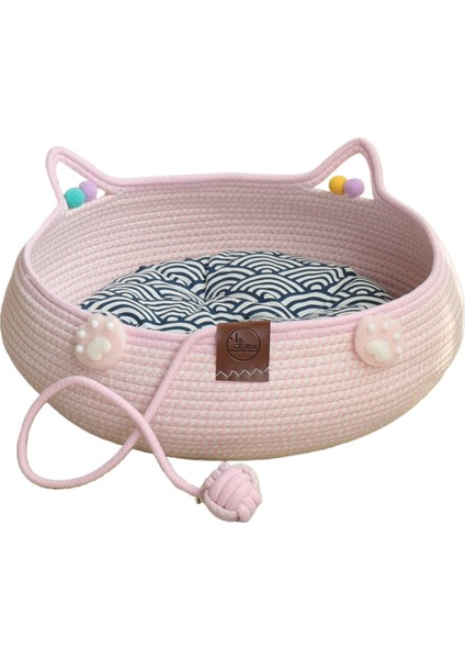 Rattan Kedi Kumu Kedi Tırmalama Tahtası Dört Mevsim Evrensel El Dokuması Yıkanabilir Çizilmeye Dalı Pamuk Ip Evcil Hayvan Kumu (Yurt Dışından)