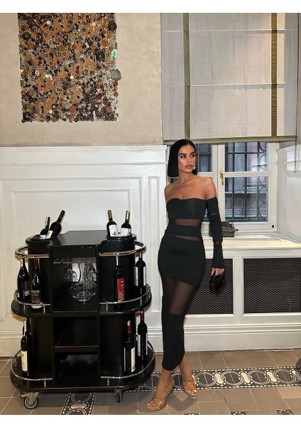 Dakota Tül Detay Elbise modelleri