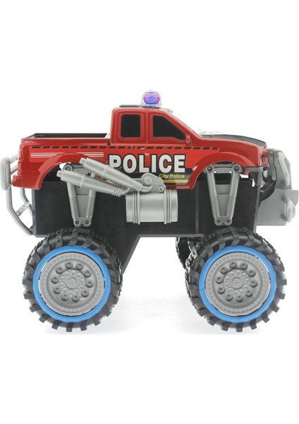 Sürtmeli Modifiye Dev Polis Arazi Aracı Kırmızı fiyatları