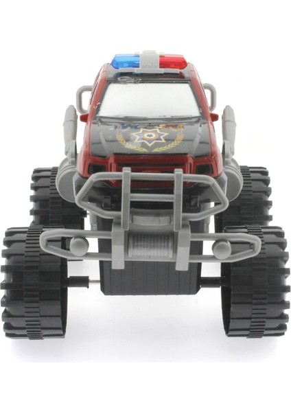 Sürtmeli Modifiye Dev Polis Arazi Aracı Kırmızı modelleri