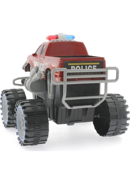 Sürtmeli Modifiye Dev Polis Arazi Aracı Kırmızı fırsatları