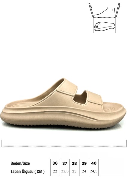 Çift Bant Hafif Eva Yazlık Plaj Terliği Havuz Terliği Lavabo Terliği 2001 Vizon fiyatları