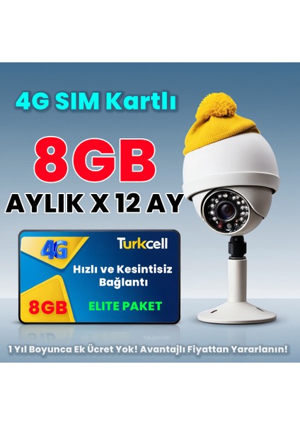3030 - Güneş Panelli | Sım Kartlı | 8gb Data Hattı | 128GB Sd Kart | 6mp | 2 Lens 3 Ekran | 2 Yönlü Konuşma | Gece Renkli | Uzaktan Izleme