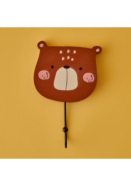 Bear Çocuk Askı Kahverengi (11X11X3 Cm)