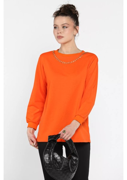Kadın Bisiklet Yaka Aksesuar Detaylı Bluz fiyatları
