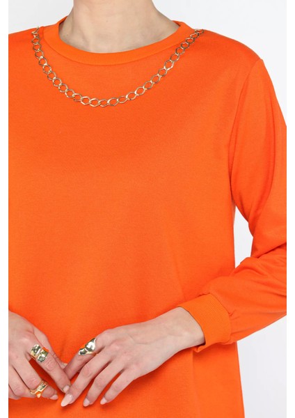 Kadın Bisiklet Yaka Aksesuar Detaylı Bluz fırsatları