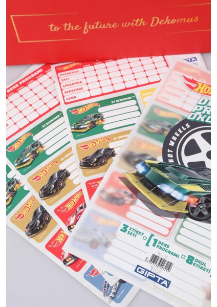 Dekomus Özel Kutulu Yeni Sezon Lisanslı Hot Wheels "çıtçıt Dosyalı" Kırtasiye Seti