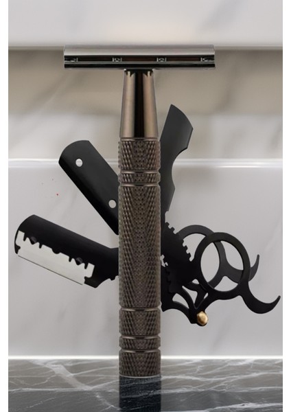 Shave S9 Full Metal Manuel Tıraş Makinesi + U4 Full Metal Ustura + 20'li Platinum Jilet