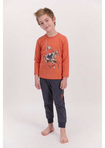 U.s. Polo Assn 922 Garson Erkek Çocuk Ribanalı Pijama Takımı