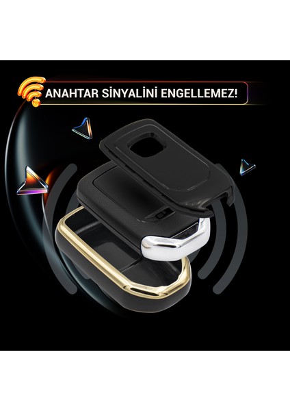 Crv 3 Buton Smart Nano Anahtar Kılıfı Siyah