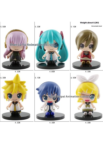 Hatsune El Kuklası Modelinin Q Versiyonu 6'lı Set (Yurt Dışından)