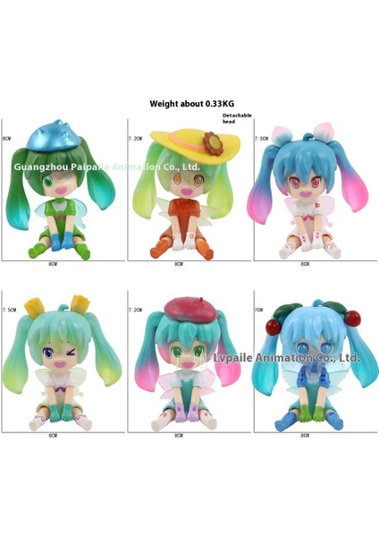 Hatsune El Kuklası Modelinin Q Versiyonu 6'lı Set (Yurt Dışından)