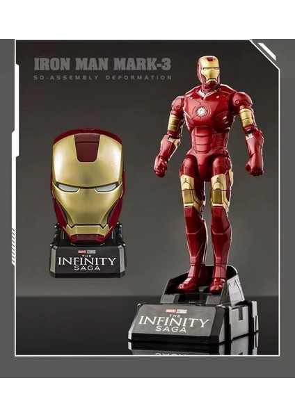 Marvel Avengers Iron Man Örümcek Adam Hareketli Maket Dönüşüm Oyuncakları (Yurt Dışından)